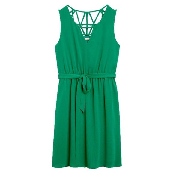 Skies Are Blue Stitch Fix Sleeveless Green Dress Size XS Stitchfix - Picture 1 of 6